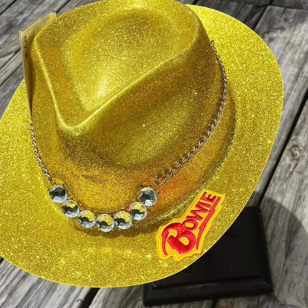 Yellow bowie party hat